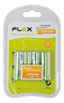 Pilha Flex Recarregavel Aa 2700mah C/2