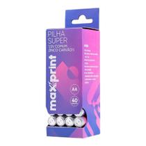 Pilha Maxprint Super AA Tubo - Embalagem com 40 Unidades