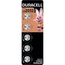 Pilha Moeda Duracell CR2032 Longa Duração 5 Unidades Energia Confiável e Durável