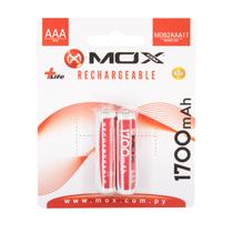 Pilha Mox 1700 - AAA - 1700MAH - 2 Unidades - Recarregavel Pilha Mox 1700 - AAA - 1700MAH - 2 Unidades - Recarregavel