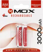 Pilha Mox AAA Recarregavel 3000MAH MOB2AAA30 (2 Unidades)