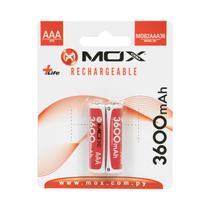 Pilha Mox MOB2AAA36 - AAA - 3600MAH - 2 Unidades - Recarregavel Pilha Mox MOB2AAA36 - AAA - 3600MAH - 2 Unidades - Recarregavel