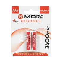 Pilha Mox MOB2AAA36 - AAA - 3600MAH - 2 Unidades - Recarregavel