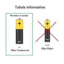 Pilha MOX Premium Alcalina Tamanho AA Tradicional - Kit com 4 Pilhas