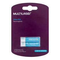 Pilha Multilaser Recarregável AAA CB051 com 2 Unidades
