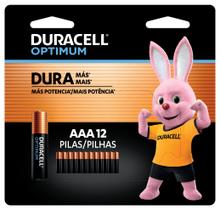 Pilha Optimum AAA Palito Duracell Com 12 Unidades Pilha Optimum AAA Palito Duracell Com 12 Unidades