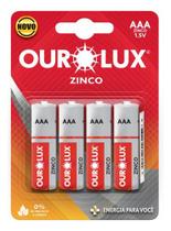 Pilha Ourolux Aaa Palito Cilíndrica - Kit De 4 Unidades Pilha Ourolux Aaa Palito Cilíndrica - Kit De 4 Unidades