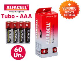 Pilha Palito AAA 1.5V Tubo Econômico com 60 Unidades Para Controle Remoto e Brinquedos Pilha Palito AAA 1.5V Tubo Econômico com 60 Unidades Para Controle Remoto e Brinquedos