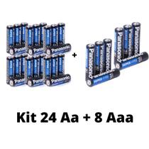 Pilha Palito Aaa 8Un + Aa 24Un Panasonic Comum Kit