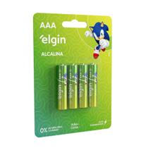 Pilha Palito AAA Alcalina Blister Com 4 Unidades Elgin