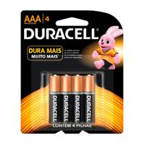 Pilha Palito AAA com 4 Unidades Duracell