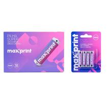 Pilha Palito AAA Zinco com 4 Maxprint