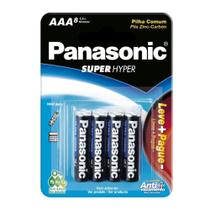Pilha Panasonic AAA Super Hyper 8 Unidades Leve Mais Por Menos