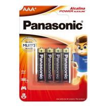 Pilha Panasonic Alcalina AAA Power Alkaline Palito 4 Unidades