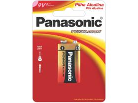 Pilha Panasonic Alcalina Bateria 9V Com 1 Peca 6Lf22Xab/1B24