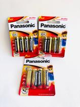 Pilha Panasonic Alcalina Pequena Aa c/4 kit com 3 cartelas