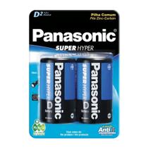 Pilha Panasonic Comum D Grande 1,5V com 2 Unidades