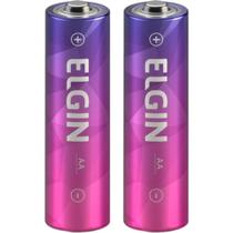 Pilha Pequena AA Recarregável 2500mAh Embalagem com 2 Peças - 91100 - ELGIN Pilha Pequena AA Recarregável 2500mAh Embalagem com 2 Peças - 91100 - ELGIN