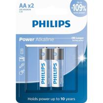Pilha Philips AA Alcalina LR6P2B/59 1.5V - Embalagem com 2 Unidades