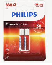 Pilha philips aaa alcalina kit com 2 pilhas 1.5v