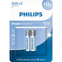 Pilha Philips AAA Alcalina LR03P2B/59 1.5V - Embalagem com 2 Unidades