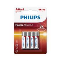 Pilha Philips Alcalina AAA 4 Pilhas Pilha Philips Alcalina AAA 4 Pilhas