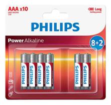 Pilha Philips Alcalina Palito Aaa 1.5v Com 10 Unidades