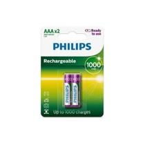 Pilha Philips Recarregável AAA 1.2v 1000mAh - Cart. c/2 un Pilha Philips Recarregável AAA 1.2v 1000mAh - Cart. c/2 un