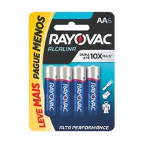 Pilha Rayovac Alcalina AA Pequena 1,5V 06 Unidade