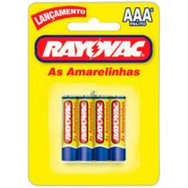 Pilha Rayovac Amarela Palito C/4