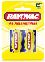 Pilha Rayovac Amarelinha Média com 2