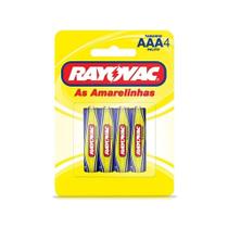 Pilha Rayovac as Amarelinhas 10307 AAA Pequena Blister com 4 1,5 Pilha Rayovac as Amarelinhas 10307 AAA Pequena Blister com 4 1,5