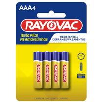 Pilha Rayovac Palito amarelinhas AAA4 com 4 unidades