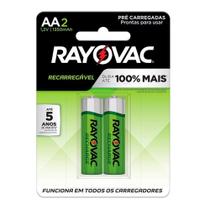 Pilha Rayovac Recarregavel Aa Pequena - Embalagem c/ 2 unidades