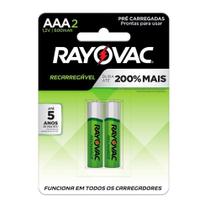 Pilha Rayovac Recarregavel55902 Palito - Embalagem c/ 2 unidades