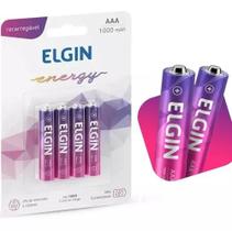 Pilha Recarregável 1000mAh AAA com 4 Elgin 82171