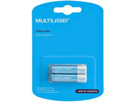 Pilha Recarregável 2-AAA (PALITO)1000mah CB051 - MULTILASER
