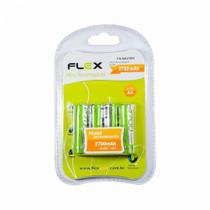 Pilha Recarregável 2700mAh AA Com 4 unidades - Flex Pilha Recarregável 2700mAh AA Com 4 unidades - Flex