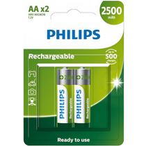 Pilha Recarregável 2x AA Philips 2500mAh 1.2V (R6B2RTU25/97) Pilha Recarregável 2x AA Philips 2500mAh 1.2V (R6B2RTU25/97)