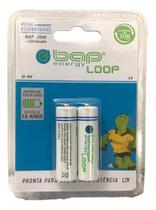 Pilha Recarregável Aa 1,2v 2000mah Bap Loop Cartela C/2 - BAP ENERGY