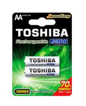 Pilha Recarregável AA 1,2V 2600mAh Cartela Com 2 Unid TOSHIBA Pilha Recarregável AA 1,2V 2600mAh Cartela Com 2 Unid TOSHIBA