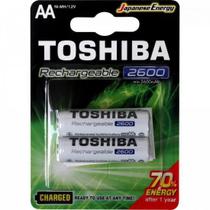 Pilha Recarregável Aa 1,2V 2600Mah Toshiba - Com 2 Un