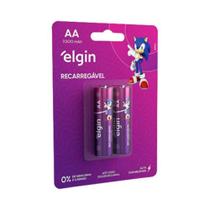 Pilha Recarregável Aa 2500mah Com 2 Unidades - Elgin Pilha Recarregável Aa 2500mah Com 2 Unidades - Elgin