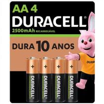 Pilha recarregável AA 2500mah com 4 unidades - Duracell Pilha recarregável AA 2500mah com 4 unidades - Duracell