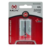 Pilha recarregável aa 2600 mah mox