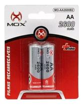 Pilha Recarregavél Aa 2600mah 2 Unidades Mox