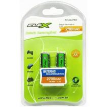 Pilha Recarregável Aa 2700Mah 1,2V Flex Ni-Mh Com 2 Unidades Pilha Recarregável Aa 2700Mah 1,2V Flex Ni-Mh Com 2 Unidades