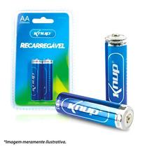 Pilha Recarregável AA 2700mah Cartela C/2 Und Knup Kp-2800AA Pilha Recarregável AA 2700mah Cartela C/2 Und Knup Kp-2800AA