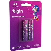 Pilha Recarregável AA 2700mAh com 2 Unidades Elgin