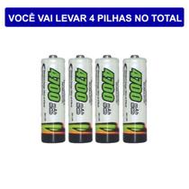 Pilha Recarregável AA 4700mAh Maxday Original Kit 4 Peças Melhor Custo Benefício Do Mercado